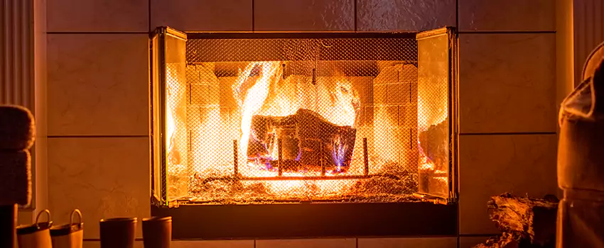 Mendota Hearth Landscape Fireplace Installation in Parole, Maryland