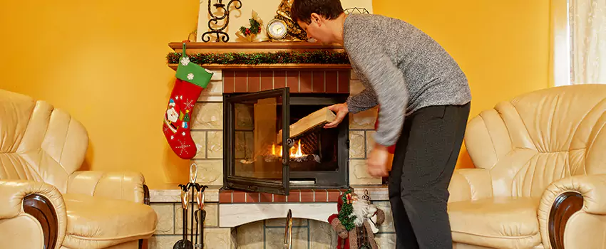 Rusted Metal Fireplace Restoration in Parole, Maryland